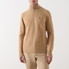 Cable Knit Half-Zip Sweater