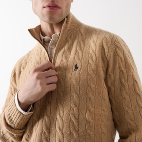 Cable Knit Half-Zip Sweater