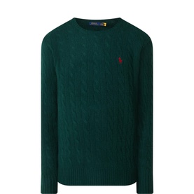 Cable Knit Wool-Cashmere Sweater