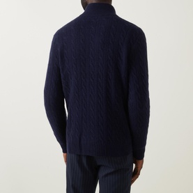 Cable Knit Half-Zip Sweater