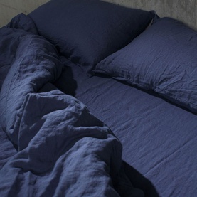 Breeze Linen Pillowcase Pair  Midnight