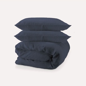 Breeze Linen Pillowcase Pair  Midnight