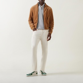 Mesh-Knit Quarter-Zip Sweater