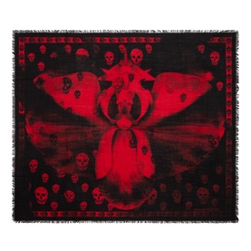 Orchid Skull Print Wool Scarf