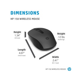 HP 150 Wireless Mouse - Black