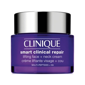 Clinique Smart Clinical Repair Lifting Face + Neck Cream, 75ml, in purple jar with silver lid