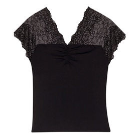 Lace V Neck Top