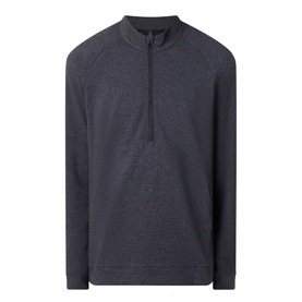 Textured Knit Half-Zip Sweater