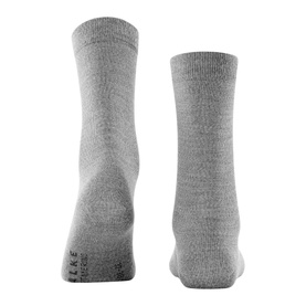 Soft Merino Crew Length Socks Light Grey Mel