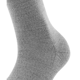 Soft Merino Crew Length Socks Light Grey Mel