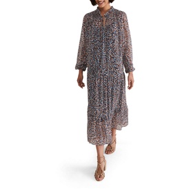 Penele Printed Chiffon Midi Dress
