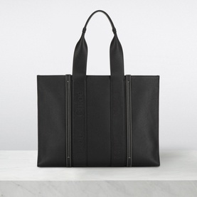Woody Large Leather Tote Bag