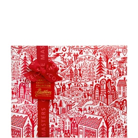 Butlers The Signature Chocolate Collection, red and white festive illustrated gift box with red ribbon bow, 34 assorted chocolates