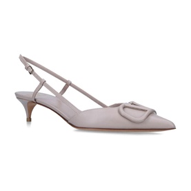 V Logo Signature Slingback Kitten Heels