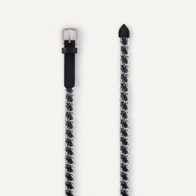 Brooke Chain-Detail Leather Belt