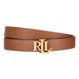 Logo Reversible Narrow Leather Belt