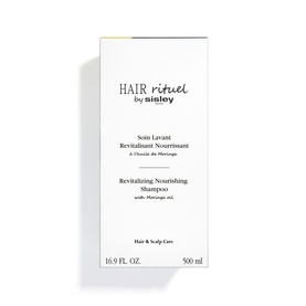 Sisley Hair Rituel Revitalising Nourishing Shampoo 500ml box, white packaging with gold text, for dry hair and scalp