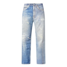 Third Cut Printed Straight Leg Jeans