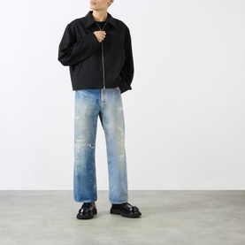 Third Cut Printed Straight Leg Jeans