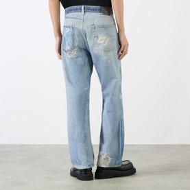 Third Cut Printed Straight Leg Jeans