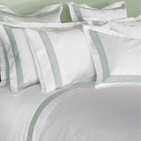 Paris Oxford Pillowcase White-Green