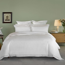 Rome Oxford Pillowcase White-Silver