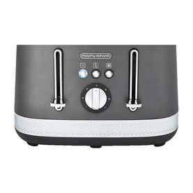MR Illumination Matt Steel 4 Slice Toaster
