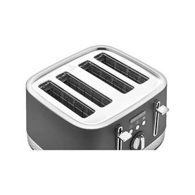 MR Illumination Matt Steel 4 Slice Toaster