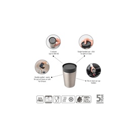 Make & Take Insulated Cup, 0.2L - Dark Grey