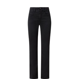 Salsa Secret High-Rise Bootcut Jeans in black, five-pocket design, zip-fly, belt loops, bootcut leg silhouette