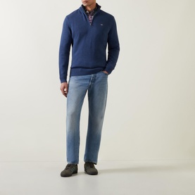Half-Zip Logo Sweater