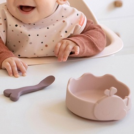 Wally Silicone Bowl & Baby Spoon Set