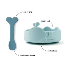 Wally Silicone Bowl & Baby Spoon Set