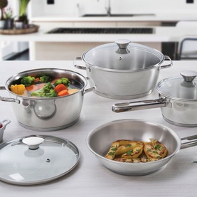 Four Piece Stainless Steel Cookware Set