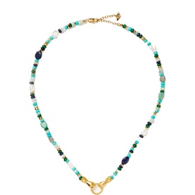 In Good Hands Beaded Gemstone Necklace