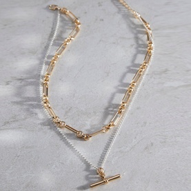 T-Bar Layered Necklace