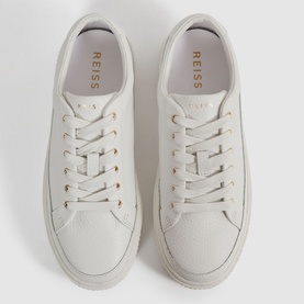 Leanne Leather Platform Trainers