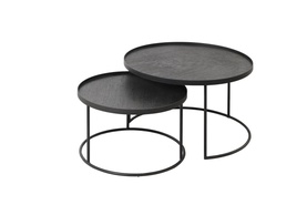 Tray Round Coffee Table Set - Small-Large