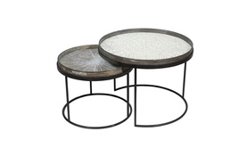 Tray Round Coffee Table Set - Small-Large