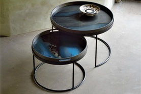 Tray Round Coffee Table Set - Small-Large