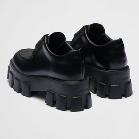 Monolith Brushed Leather Lace-Up Loafers