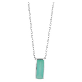 Manhattan Aqua Chalcedony Pendant Necklace