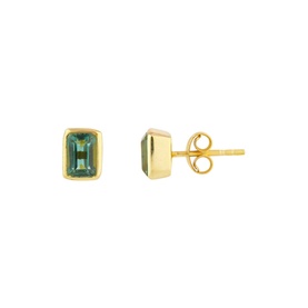Manhattan Green Tourmaline Stud Earrings
