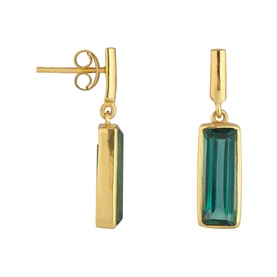 Manhattan Green Tourmaline Drop Earrings