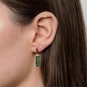 Manhattan Green Tourmaline Drop Earrings