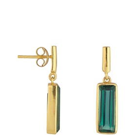 Manhattan Green Tourmaline Drop Earrings