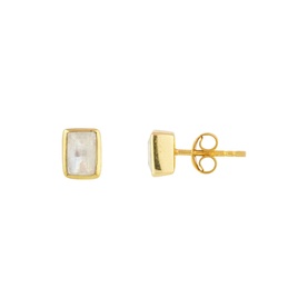 Manhattan Moonstone Stud Earrings