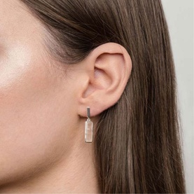 Manhattan Rose Quartz Drop Earrings