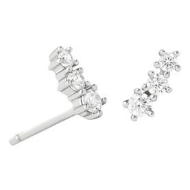 Glimmer Rhodium-Plated Crystal Studs