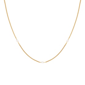 Navette 18k Gold-Plated Necklace
